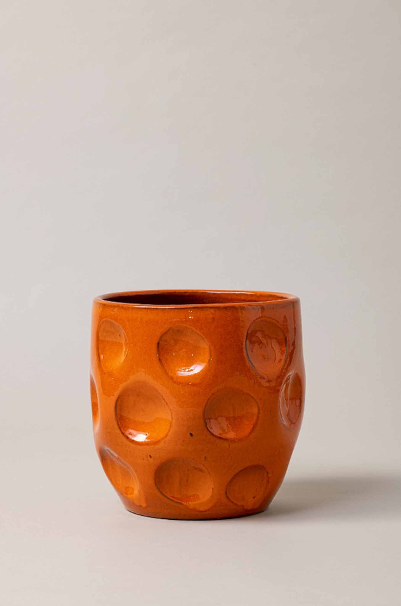 Lua - Vaso em Terracota Vidrado, Laranja Queimado - Extra Grande