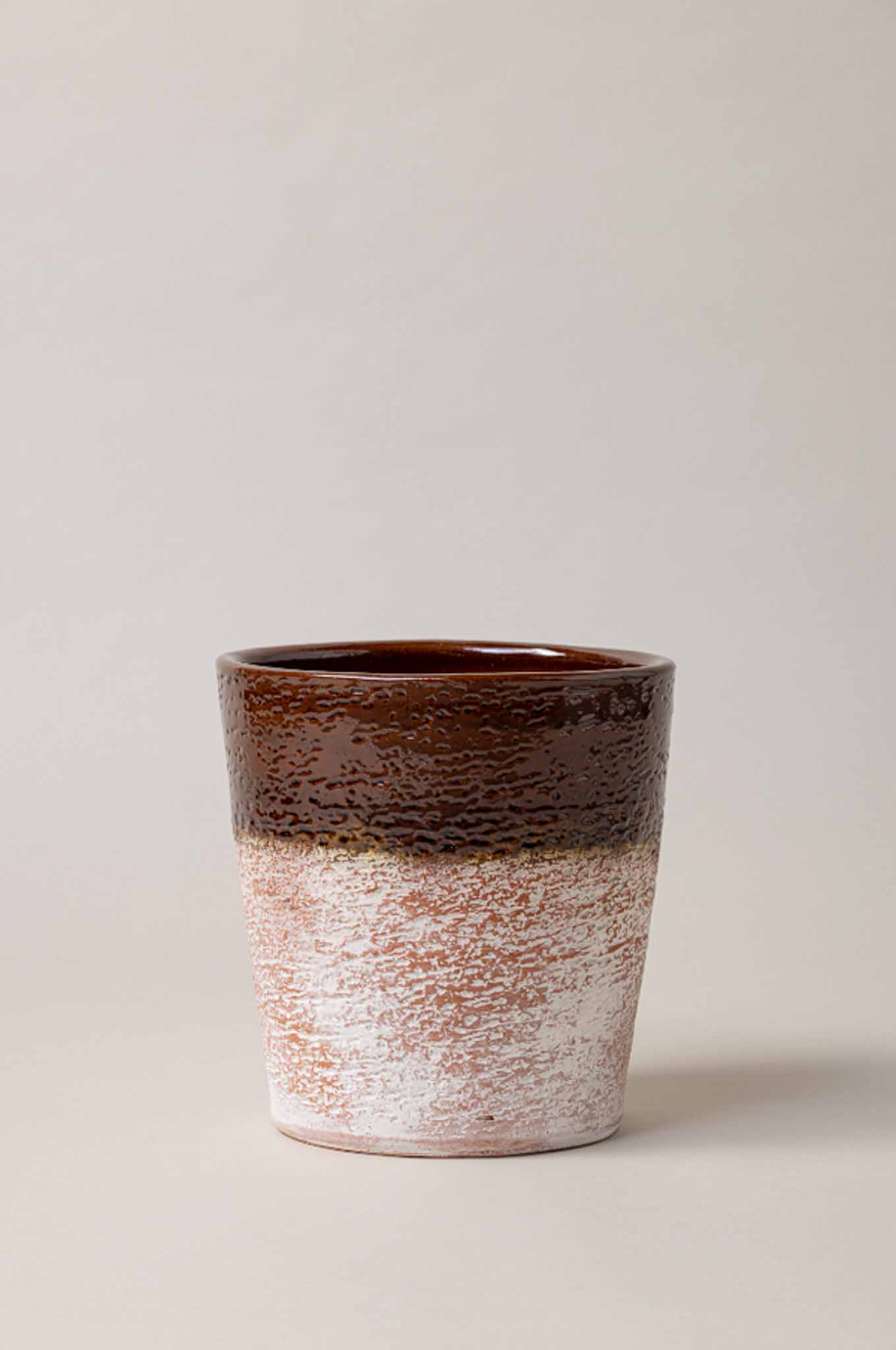 Tosco - Vaso em Terracota Vidrado, Castanho Nogueira - Extra Grande