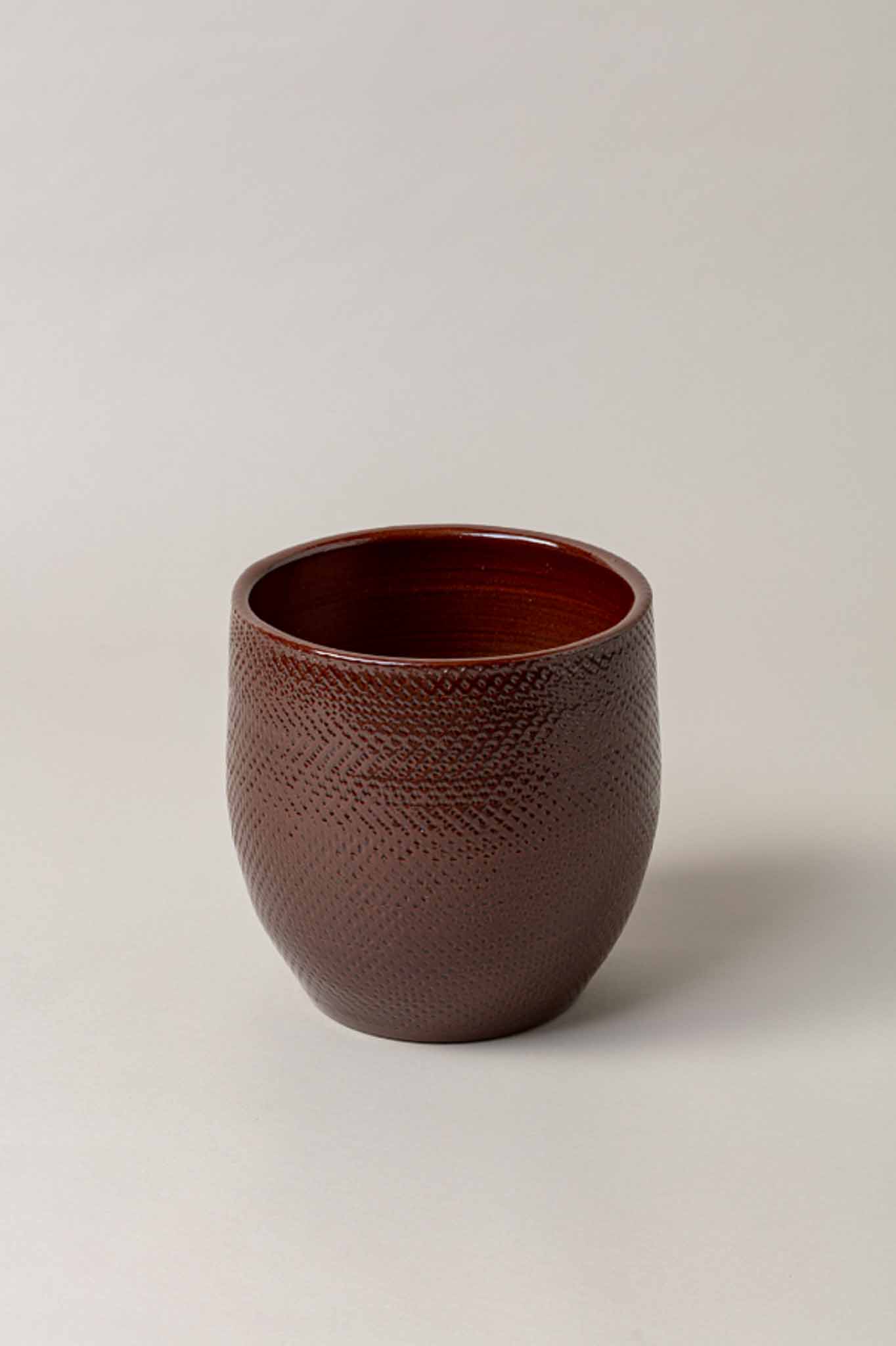 Cato - Vaso em Terracota Vidrado, Castanho Nogueira - Grande