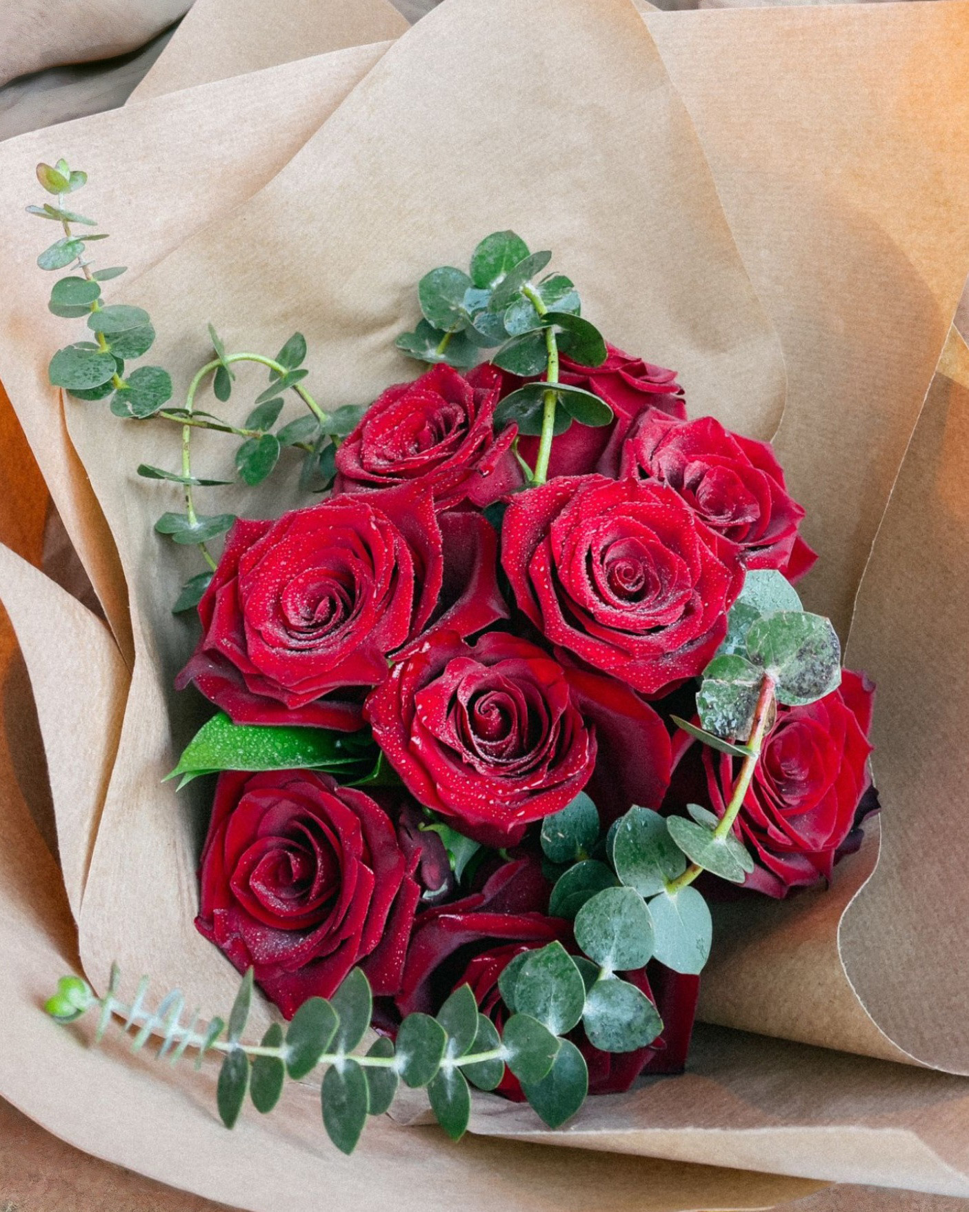 Bouquet com 9 Rosas Vermelhas do Equador 